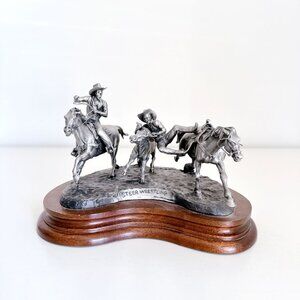 CHILMARK FINE PEWTER "STEER WRESTLING" 1978 LIMITED EDITION POLLAND